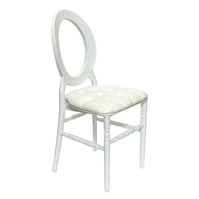 King Louis Back Stacking Side Chair in Silver - Image 0