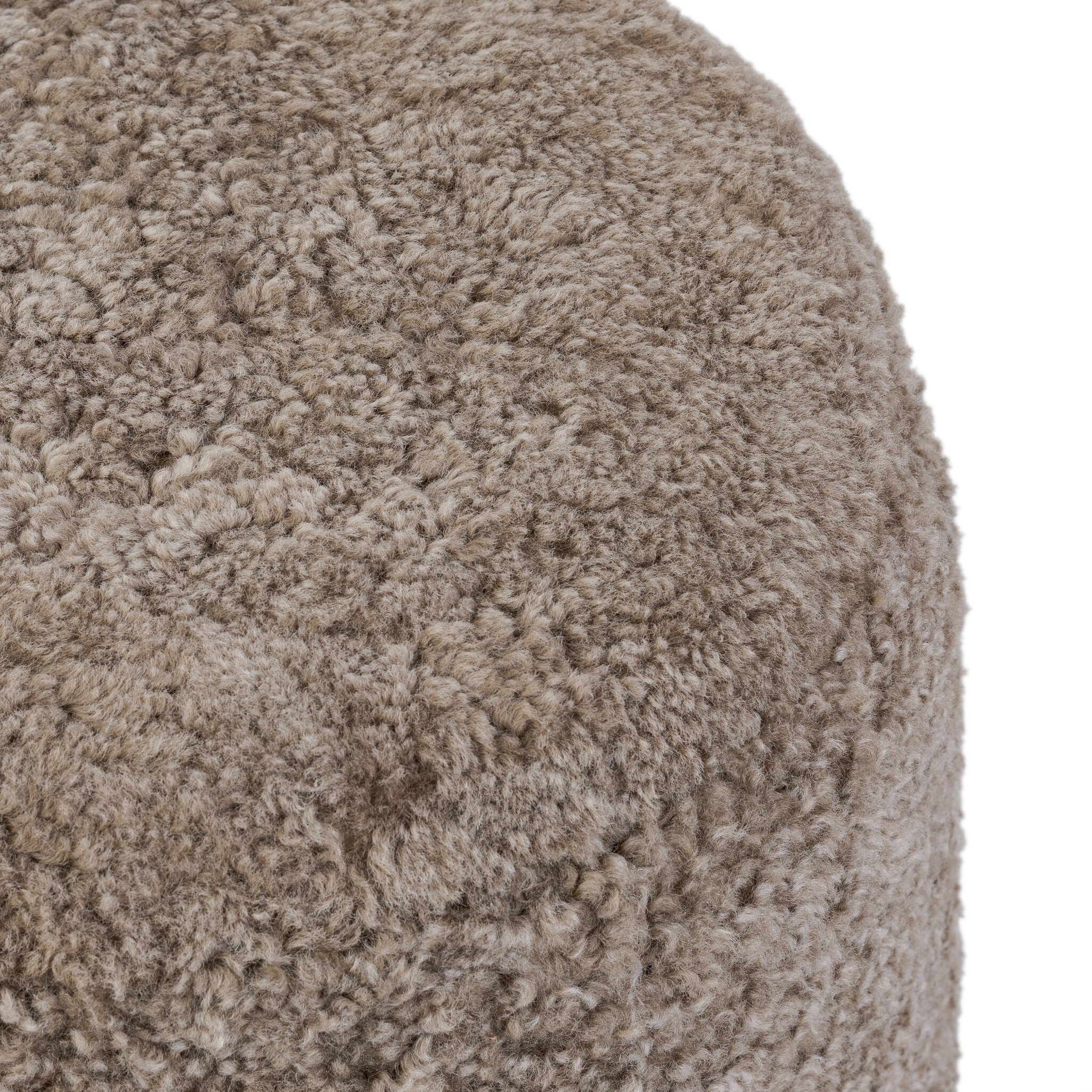Bilbury Ottoman - Taupe Shearling - Image 6