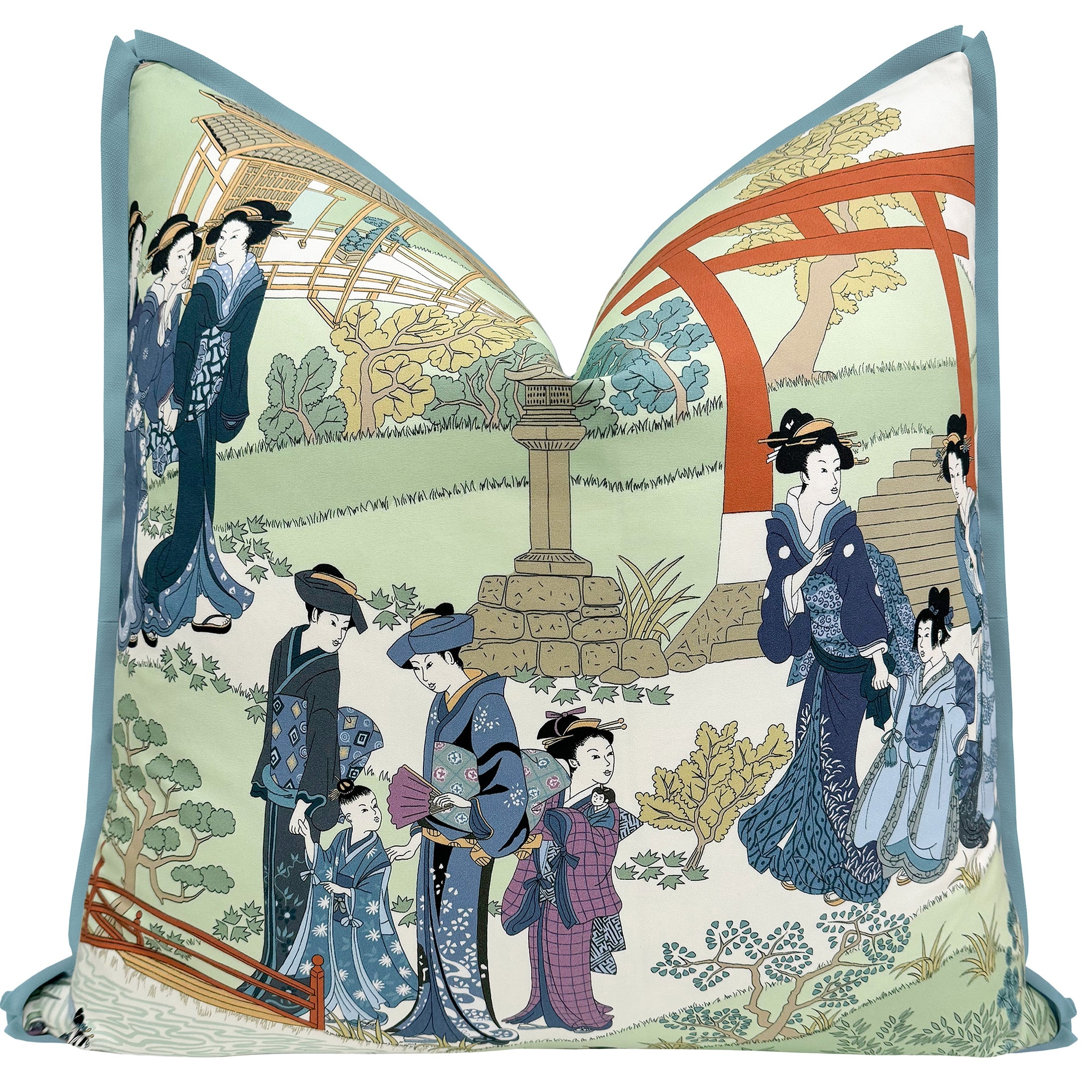 GEISHAS // INDIGO | MANUEL CANOVAS - 20" X 20" / BUTTERFLY FLANGE / Smokey Lavender - Image 1