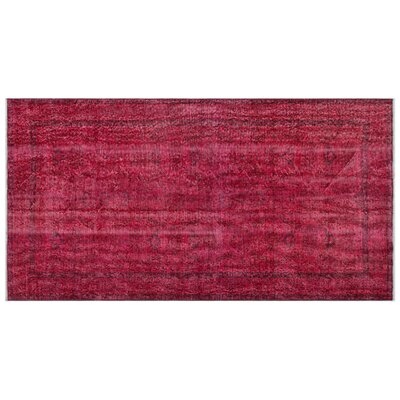 One-of-a-Kind Hand-Knotted 1960s Red 3'10" x 7'2" Area Rug - Image 0
