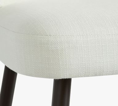 Wingback Upholstered Counter Height Bar Stool, Bronze Leg, Brushed Crossweave Natural - Image 1