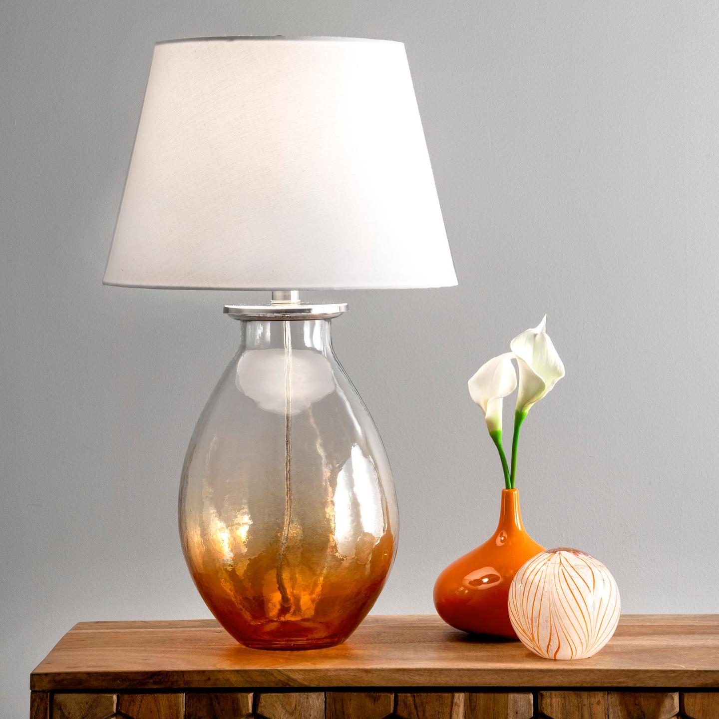 Crossett 22" Glass Table Lamp - Image 1