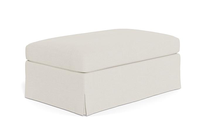 Sloan Slipcovered Ottoman - Image 1