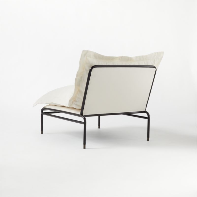 Plush Pillow Ivory White Lounge Chair by Kara Mann - Image 5
