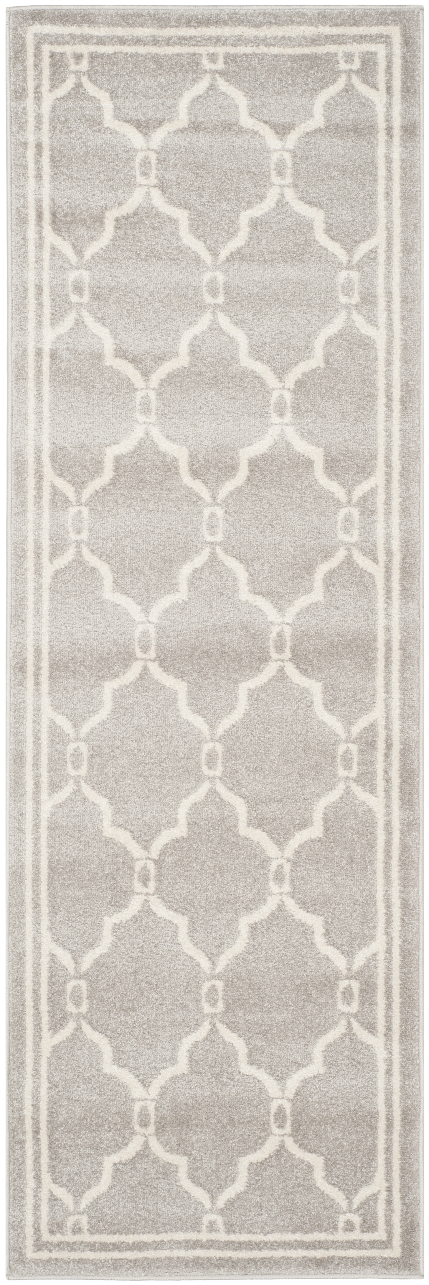 Arlo Home Indoor/Outdoor Woven Area Rug, AMT414B, Light Grey/Ivory,  2' 3" X 7' - Image 0