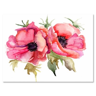 FDP35604_Stylized Poppy Flowers - Traditional Canvas Wall Art Print - Image 0
