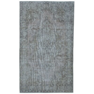 One-of-a-Kind Hand-Knotted 1960s Turkish Gray 5' x 8' Area Rug - Image 0