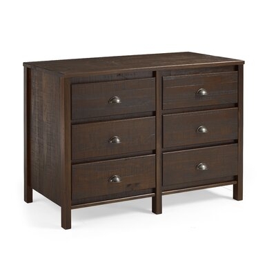 Kendle 6 Drawer 51'' W Solid Wood Double Dresser - Image 1
