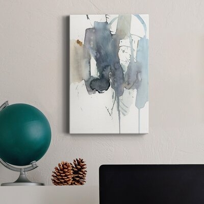 -Indigo Splatter II Premium Gallery Wrapped Canvas - Ready To Hang - Image 0