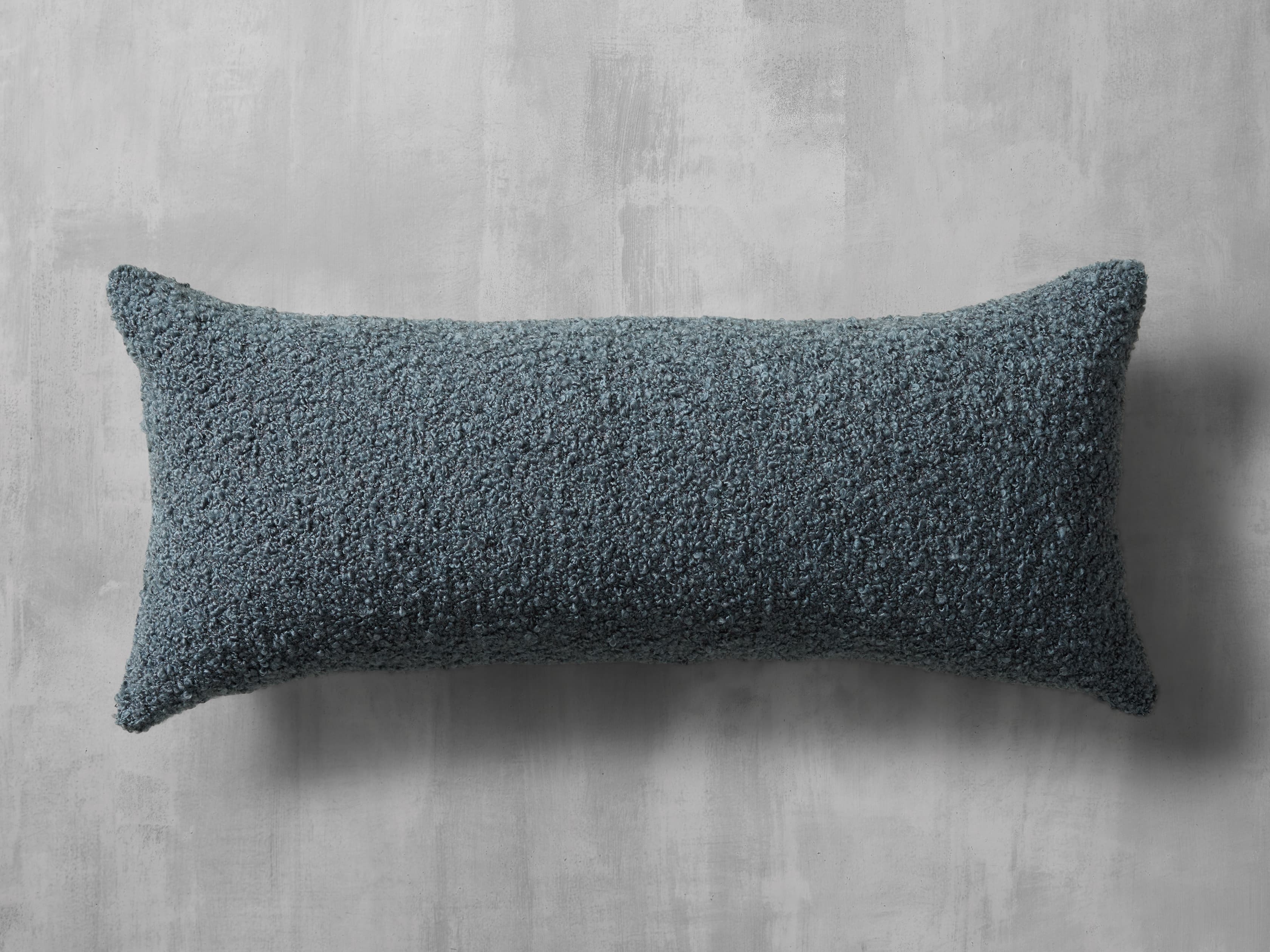 Boucle Lumbar Pillow Cover in Blue - Image 0