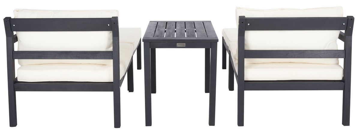 Pratia 5 Pc Outdoor Set - Dark Slate Gray/Beige - Safavieh - Image 8