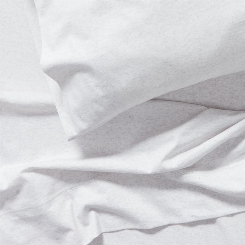 Comfy Tee Light Grey Organic Cotton Jersey Kids Full Sheet Set - Image 2
