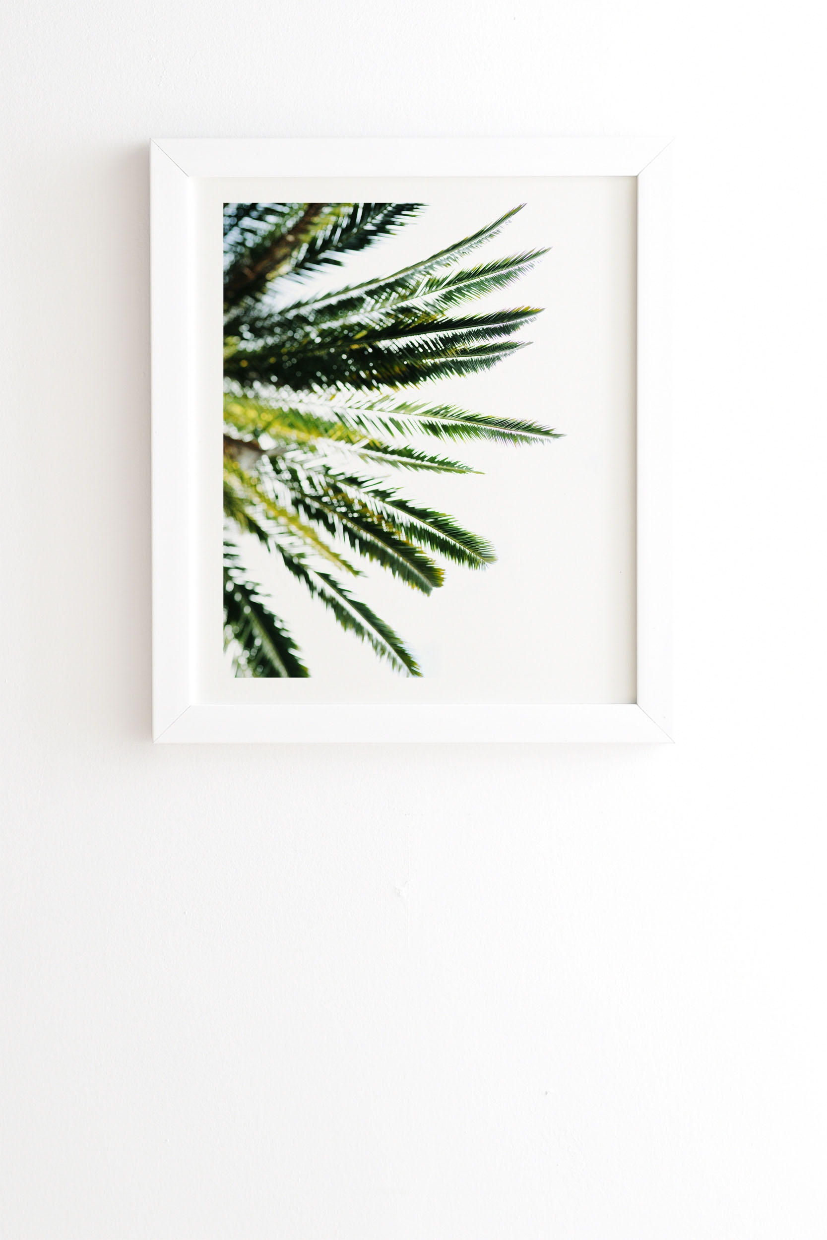 Beverly Hills Palm Tree by Chelsea Victoria - Framed Wall Art Basic White 14" x 16.5" - Image 0