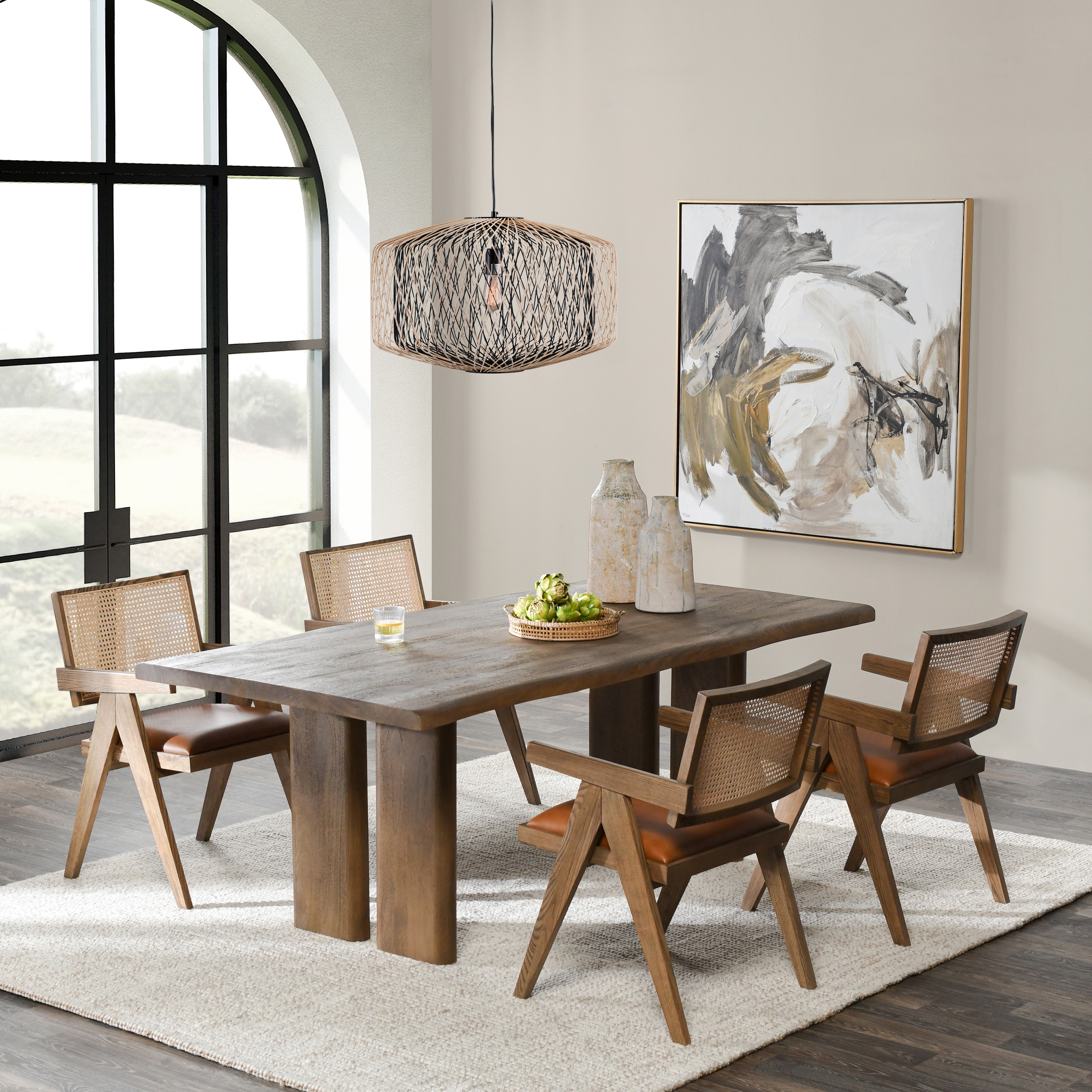 Holmes 80" Dining Table Light Brown - Image 5