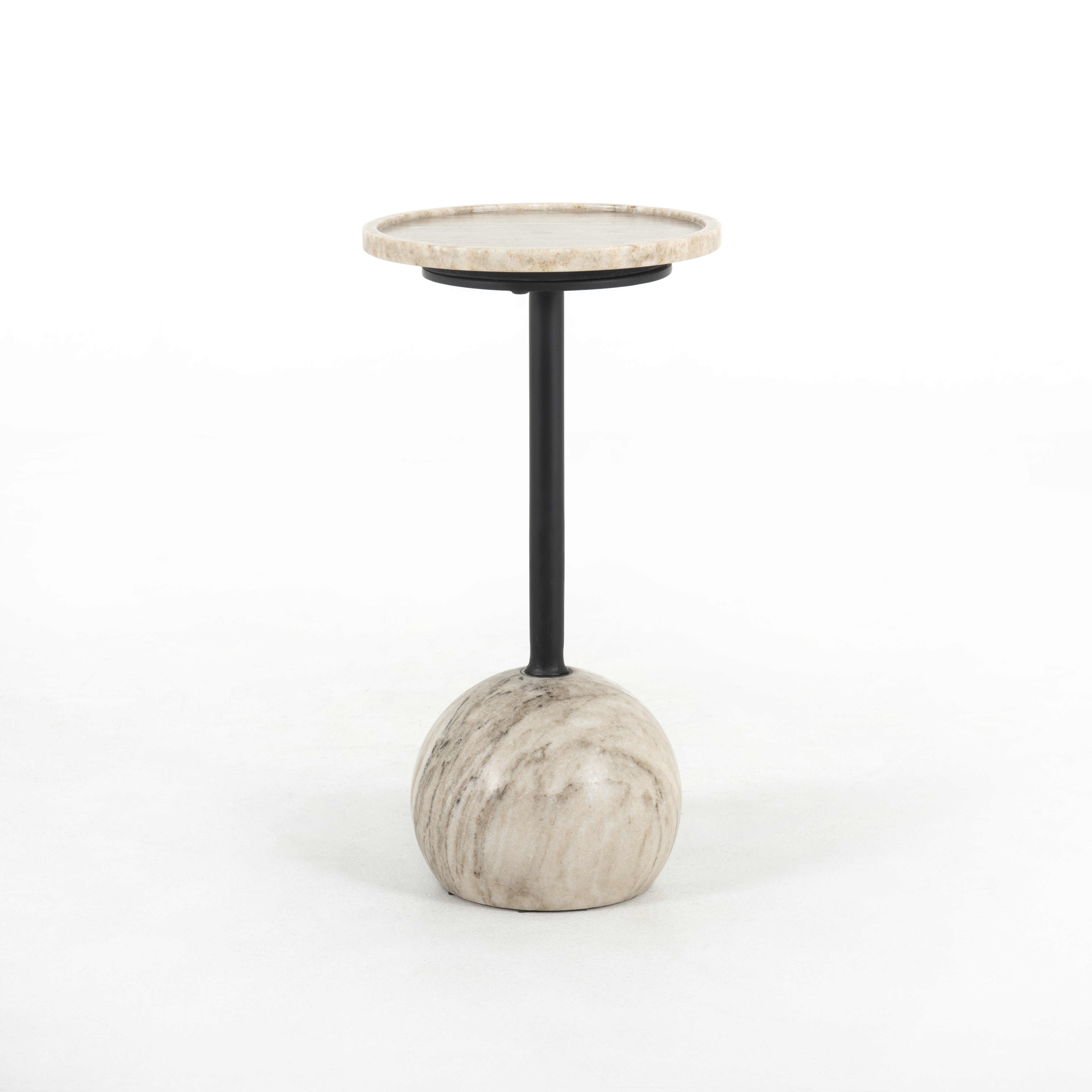 Viola Accent Table-Antique White Marble - Image 4