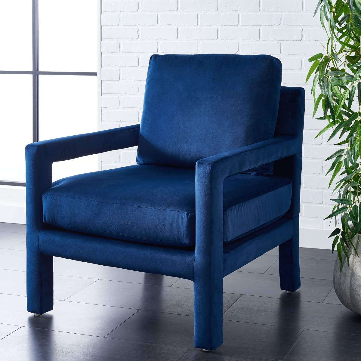 Kye Accent Chair - Navy - Safavieh - Image 2