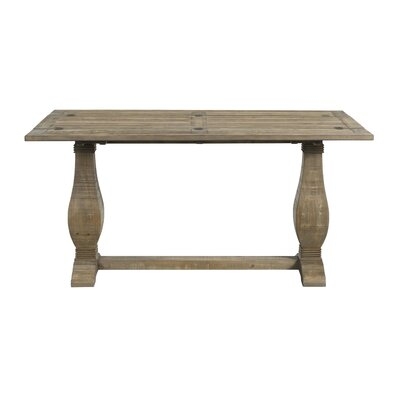 Casanovia Pedestal Flip Top Sofa Table, White Stain And Reclaimed Natural - Image 0