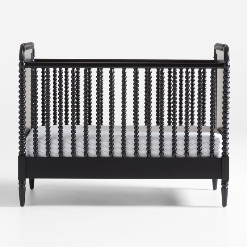 Jenny Lind Black Wood Spindle Convertible Baby Crib - Image 4