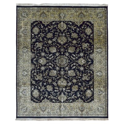 One-of-a-Kind Cranford Hand-Knotted Tabriz Navy 8' x 10' Wool Area Rug - Image 0
