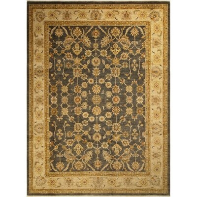 One-of-a-Kind Dorn Hand-Knotted 1960s Charcoal/Gold 8'11" x 11'8" Wool Area Rug - Image 0