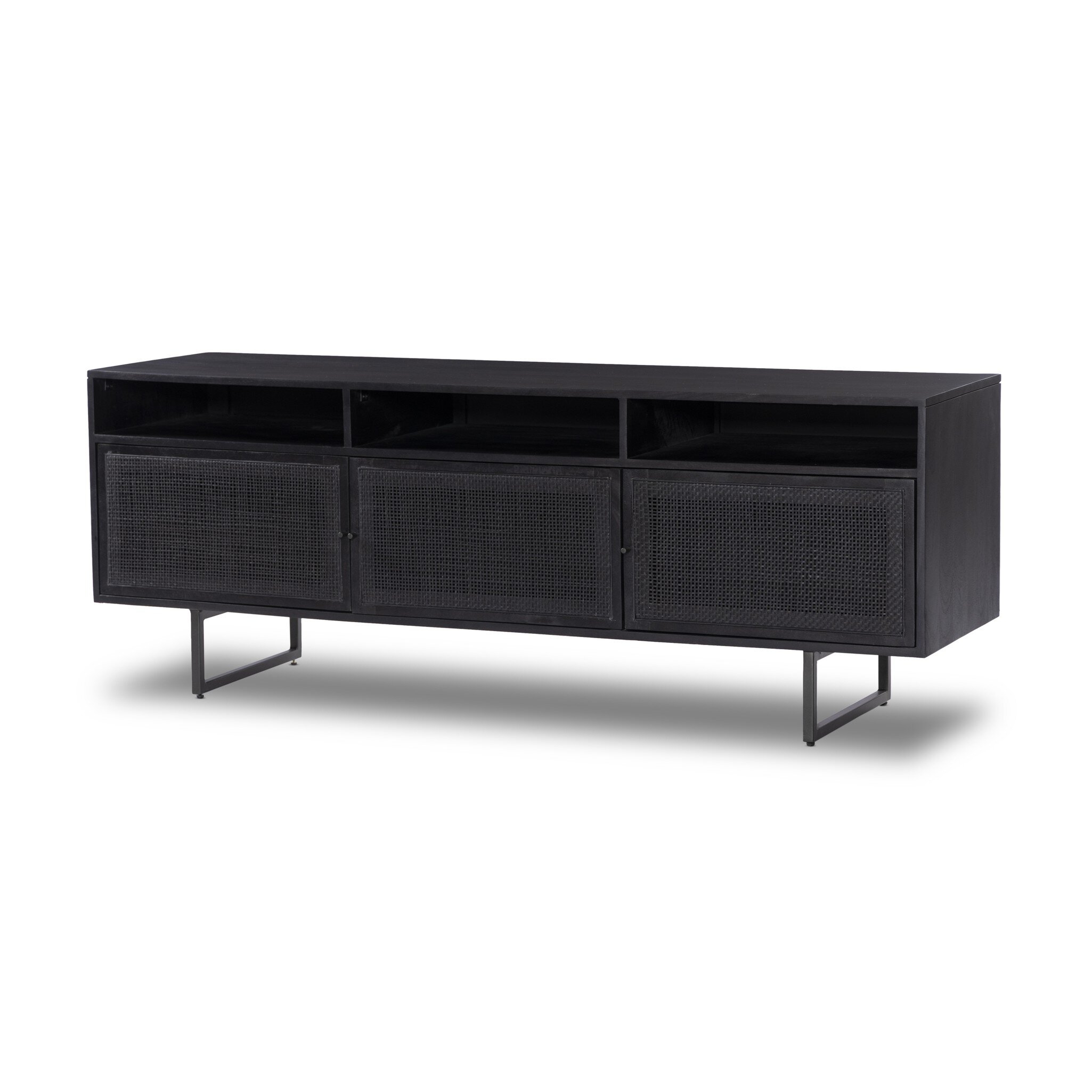 Carmel Media Console - Black Wash - Image 1