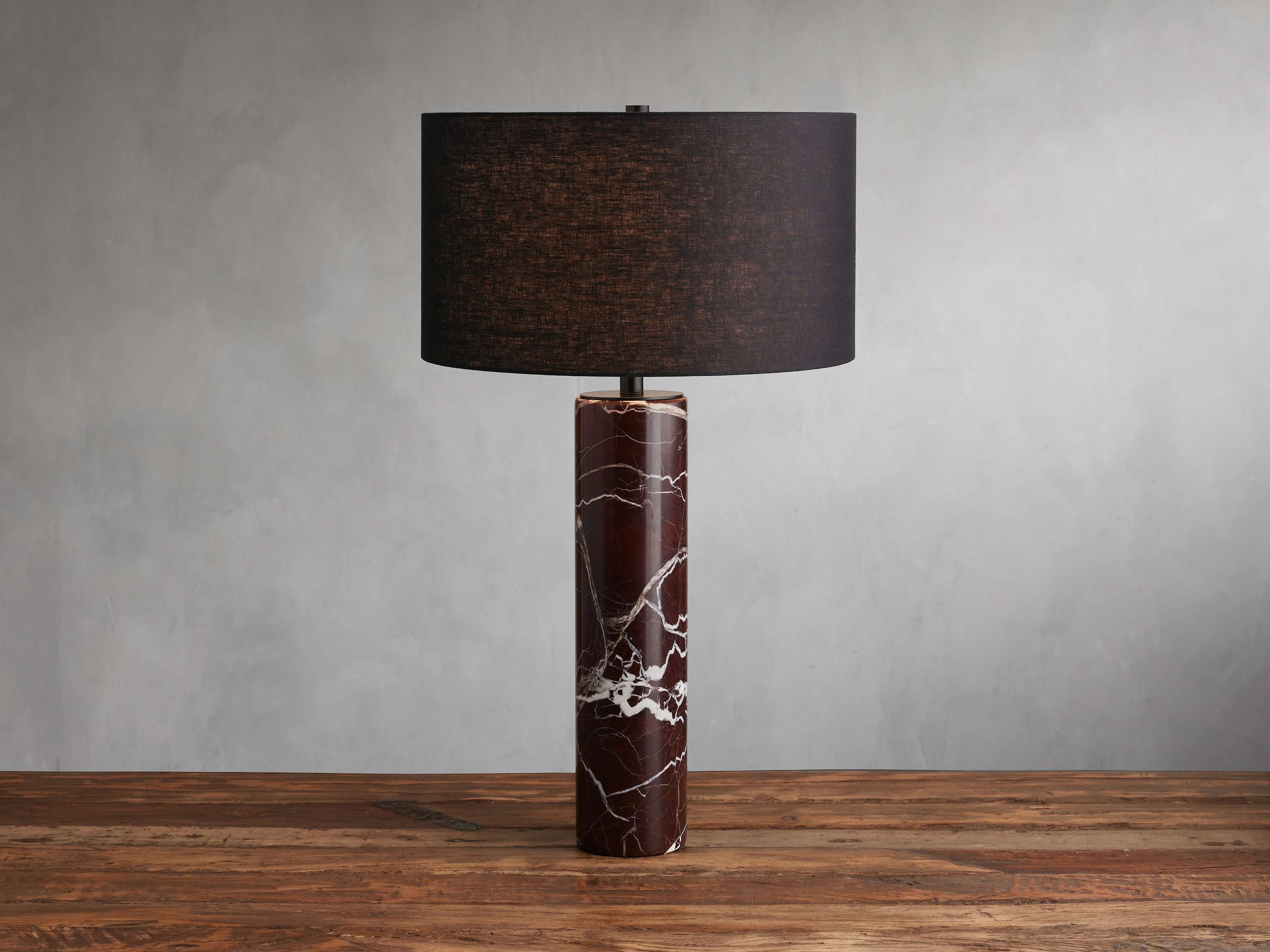 Brixton Table Lamp in Stone 31" Red  Levanto/Black - Image 0