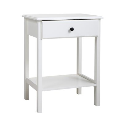 1 - Drawer Nightstand in White - Image 0