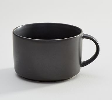 Mason Stoneware Oversized Latte Mugs, Set of 4 - Charcoal - Image 1