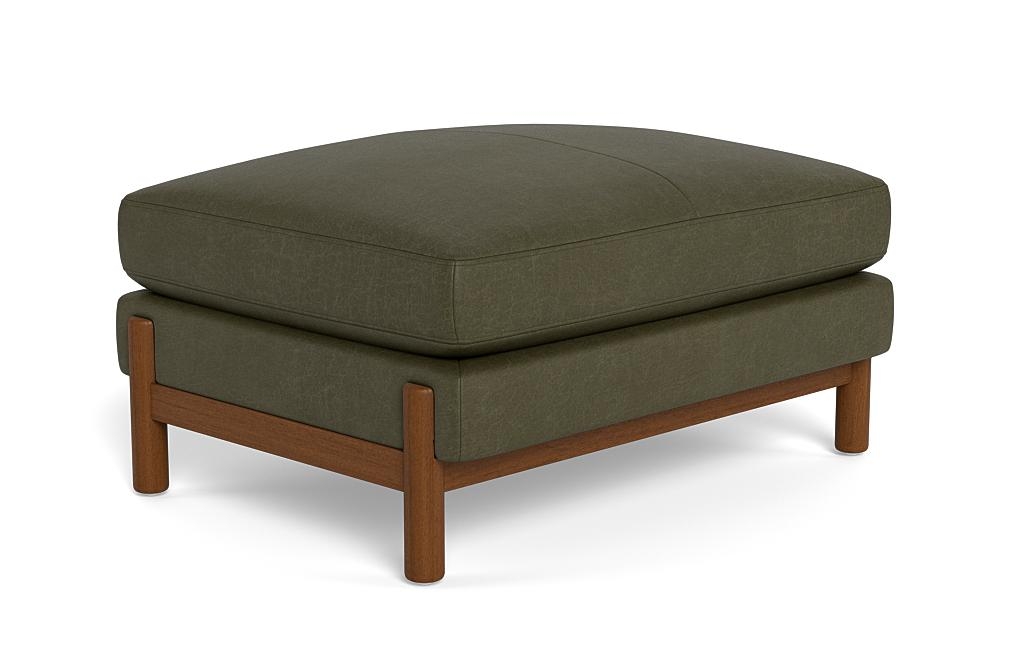 Oslo Leather Rectangle Ottoman - Image 1