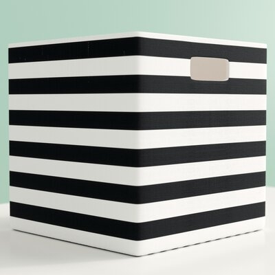 Cube Stripe Fabric Polyester Bin - Image 0
