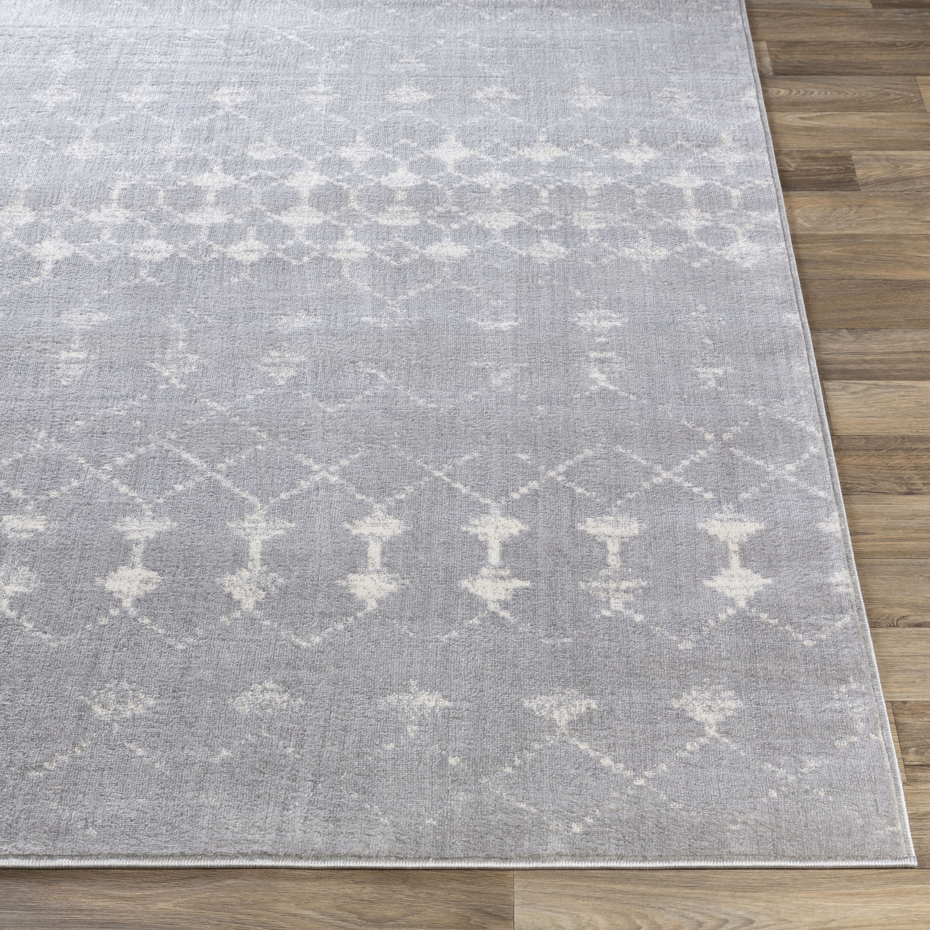 Roma Gray Indoor 8'11" x 12'4" Machine Woven Rug - Image 2