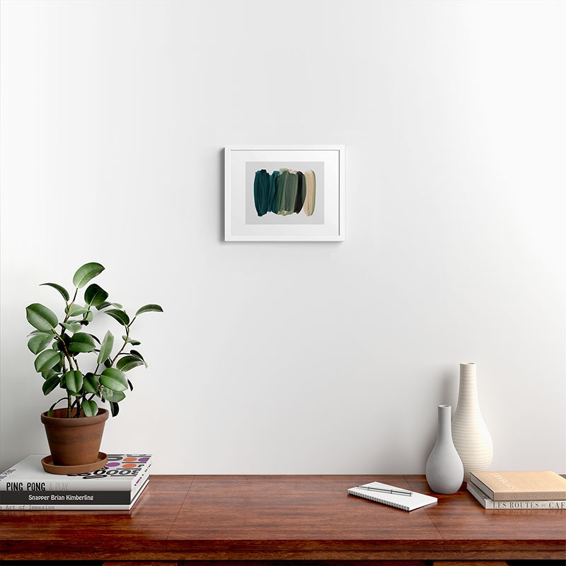 Minimalism 81 by Iris Lehnhardt - Framed Art Print Modern White 11" x 14" - Image 1