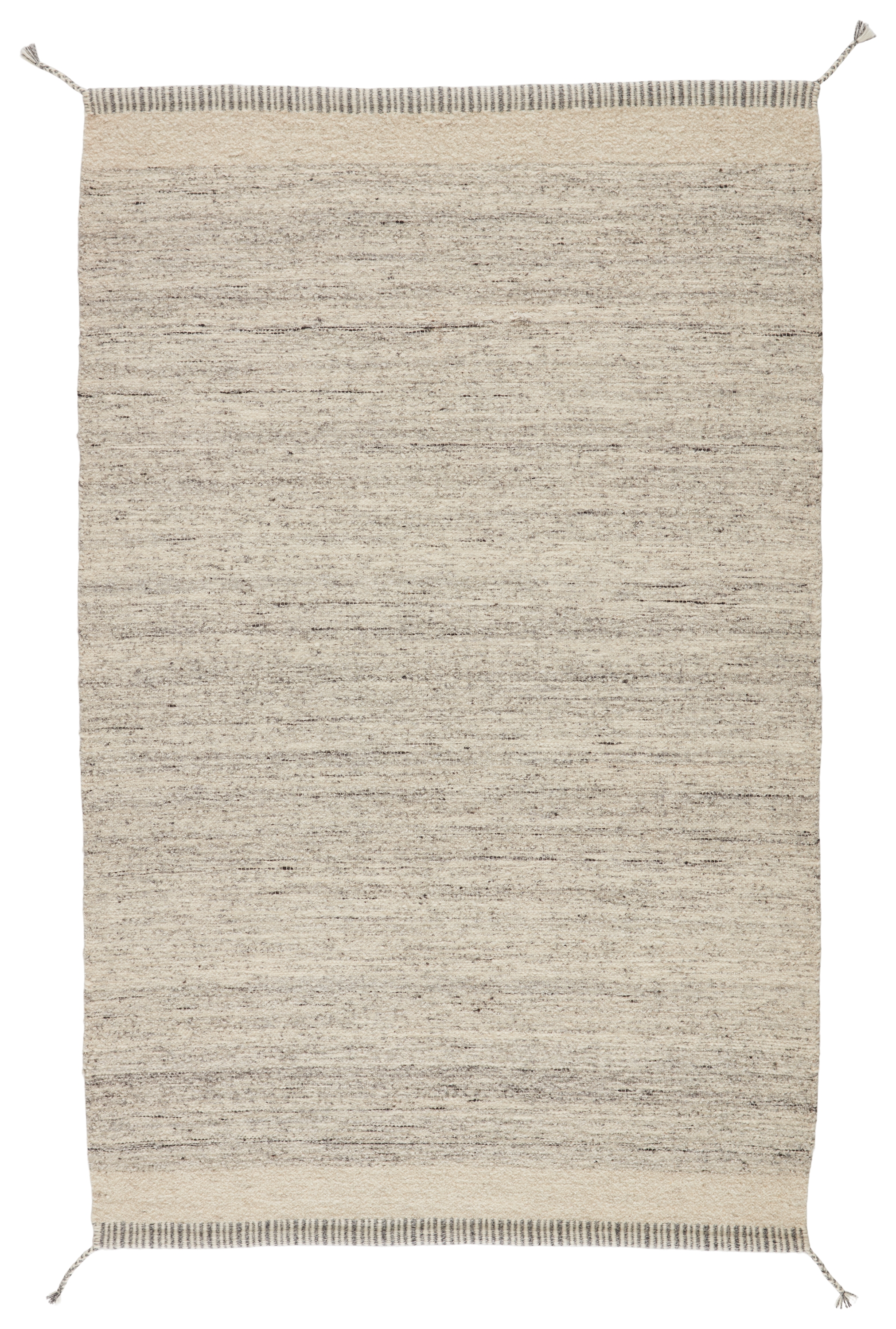 Gila Handmade Border Gray/ Ivory Area Rug (9'X12') - Image 0