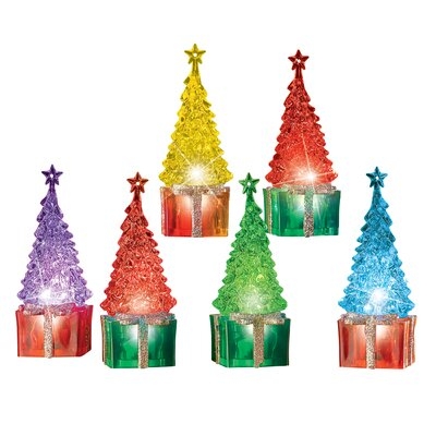 Anwar LED Lighted Color Changing Tabletop Christmas Trees - Image 0