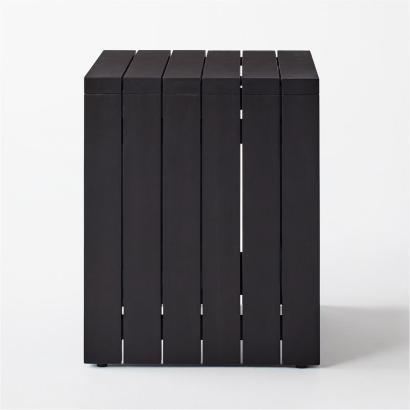 Teak Black Bathroom Stool - Image 4