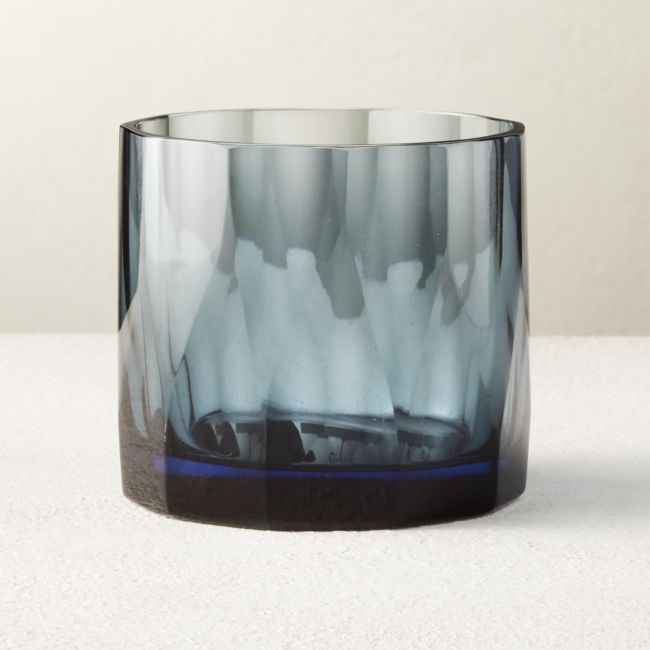 Point Dusty Blue Double Old-Fashioned Glass - Image 0