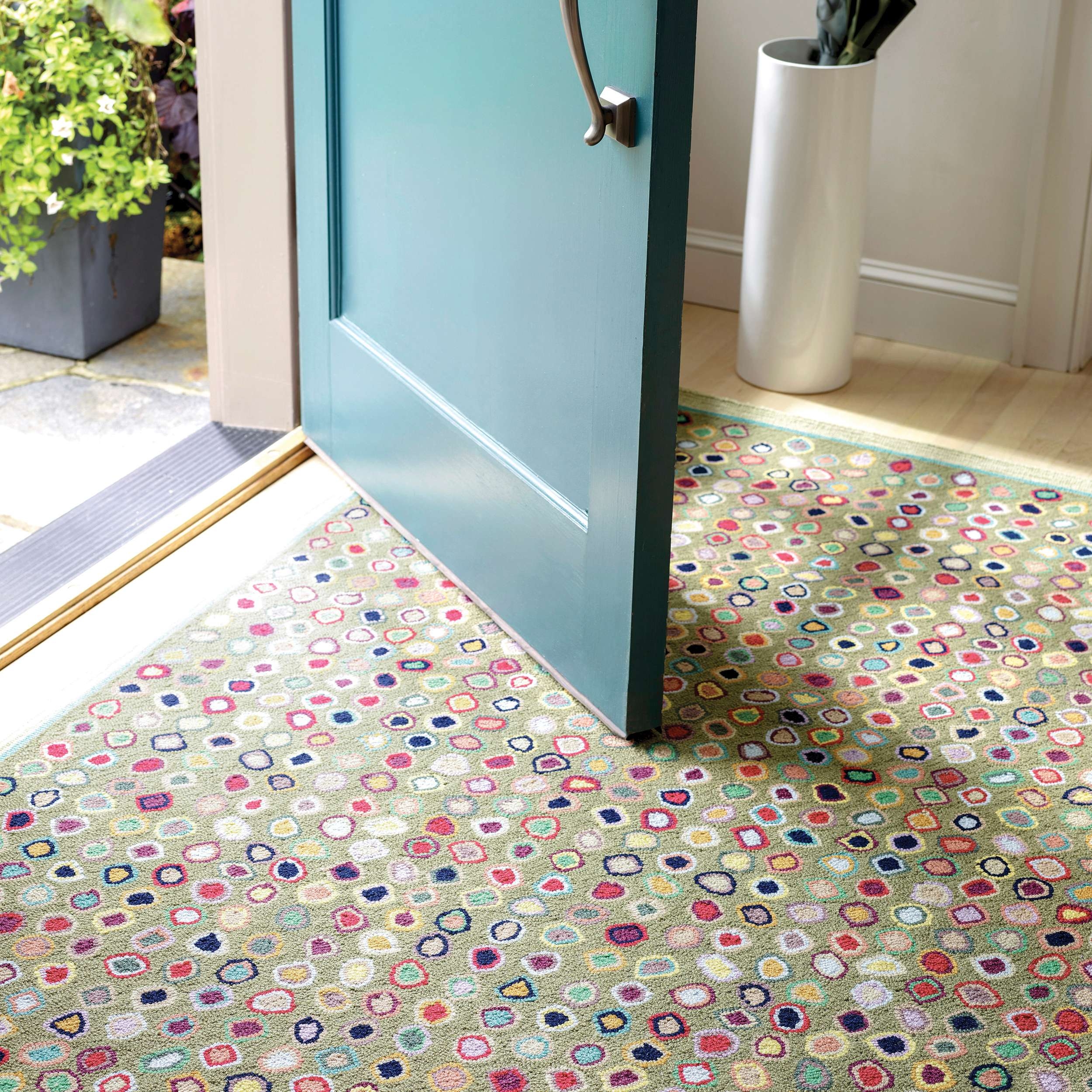 Cat's Paw Sage Hand Micro Hooked Wool Rug - Image 1