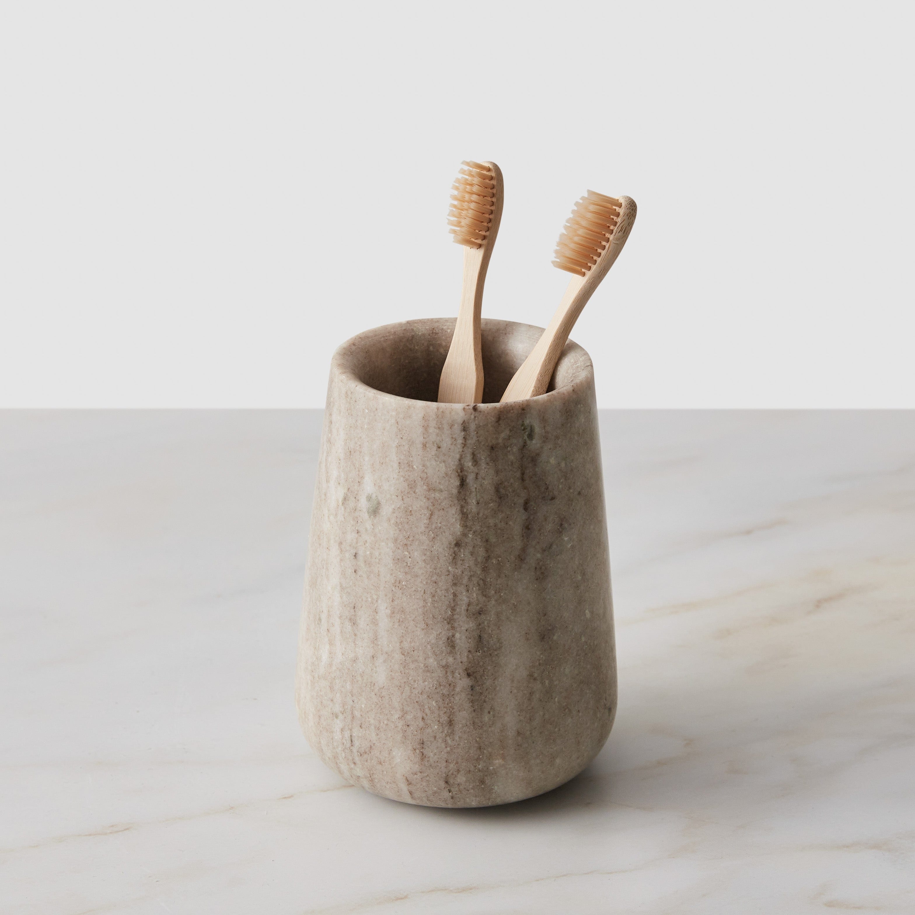 The Citizenry Riya Marble Toothbrush Holder | Natural - Image 0