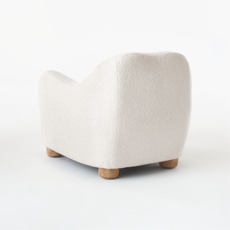 Bacio Cream Boucle Lounge Chair with Bleached Oak Legs by Ross Cassidy - Image 6