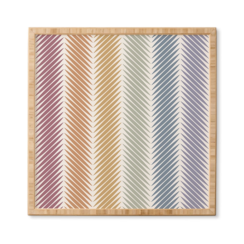Palm Leaf Pattern Lxiv by Colour Poems - Framed Wall Art Basic White 12" x 12" - Image 2