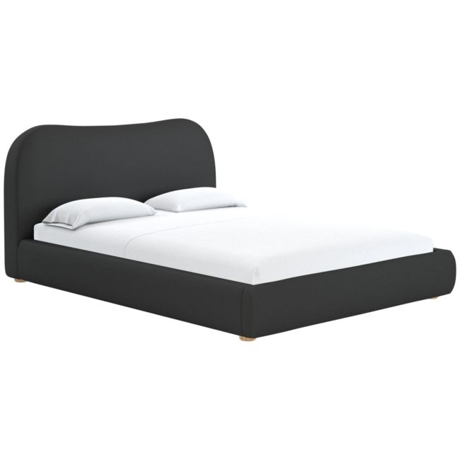 Diana Queen Bed Kanvas Ebony - Image 0