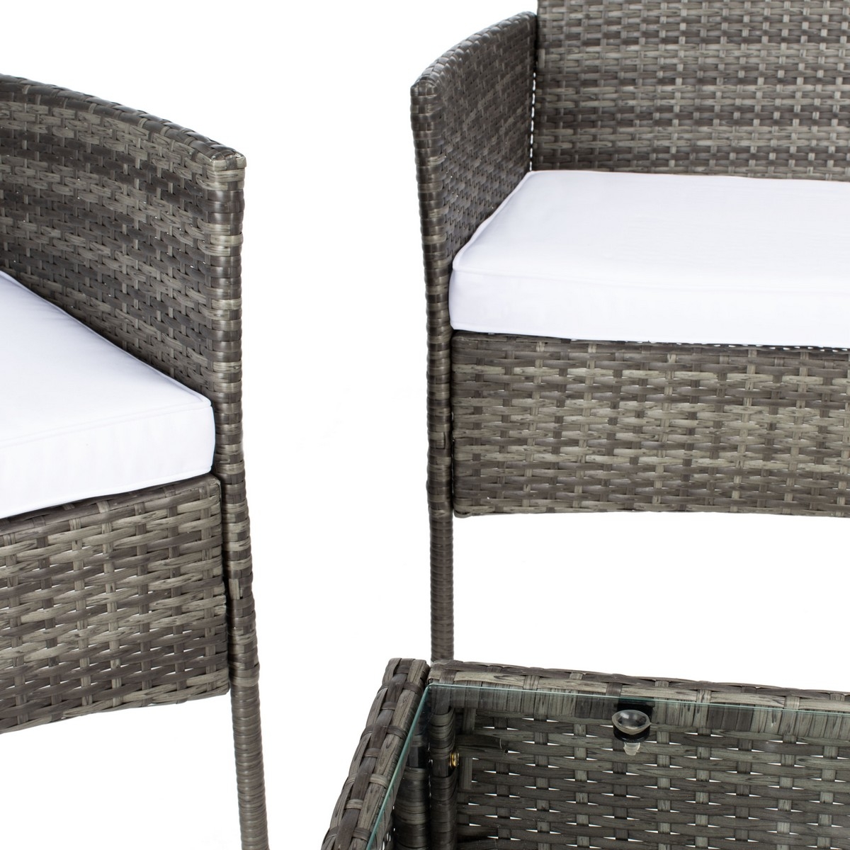 Abdul 4Pc Living Set - Grey Brown / White - Safavieh - Image 3