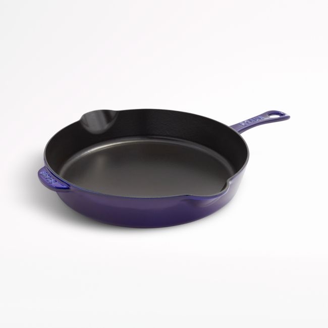 Staub ® 11" Dark Blue Enameled Cast Iron Traditional Deep Skillet - Image 0