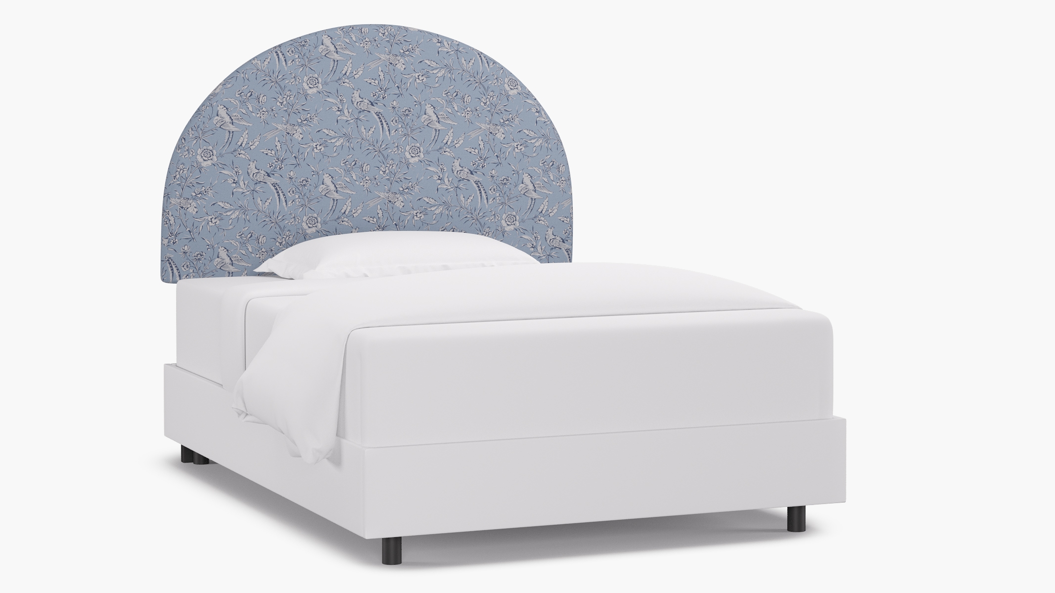 Arched Back Headboard, Blue Aviary, Full - Image 0