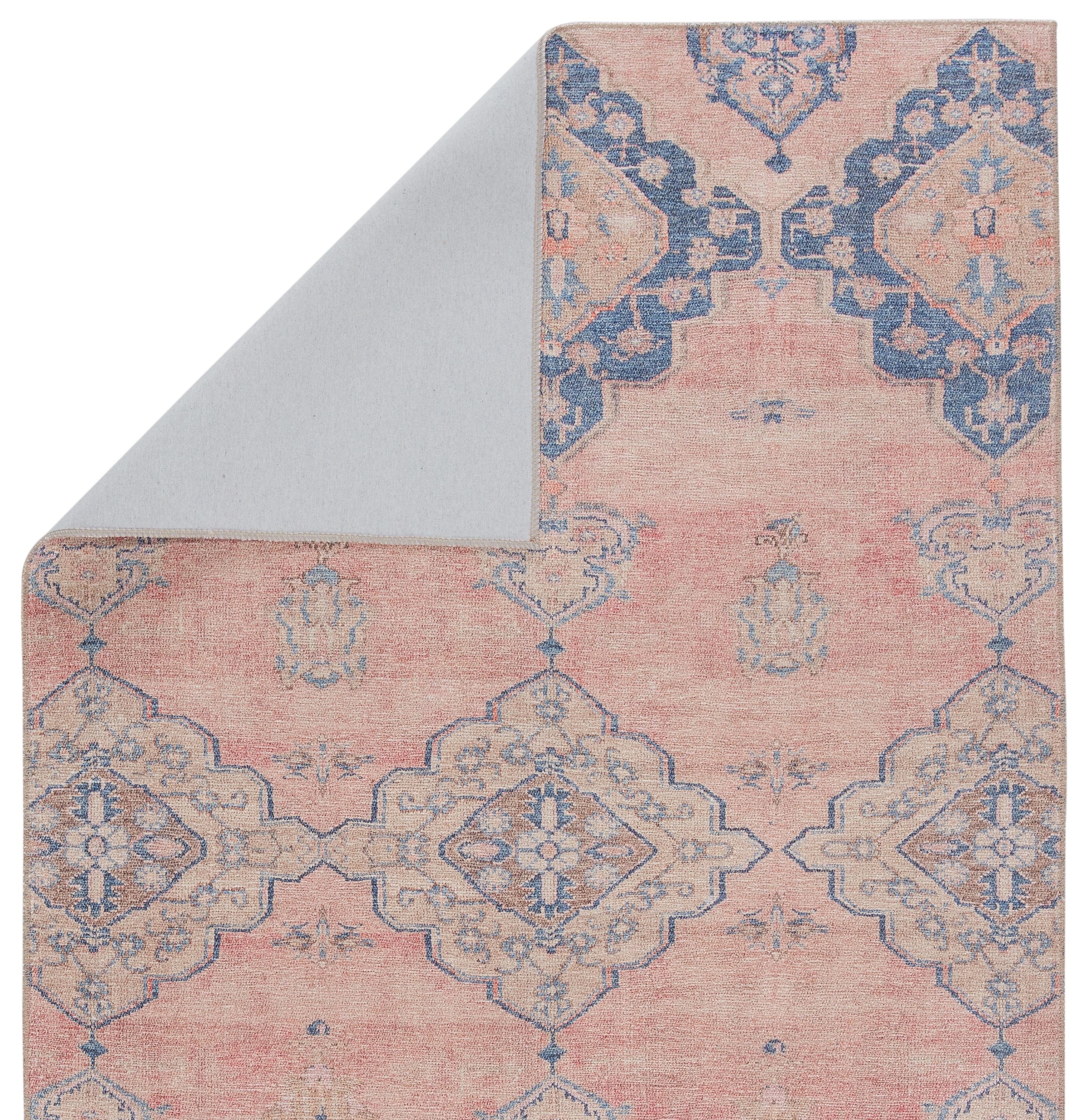 Vibe by Adalee Medallion Pink/ Blue Runner Rug (2'6"X10') - Image 2