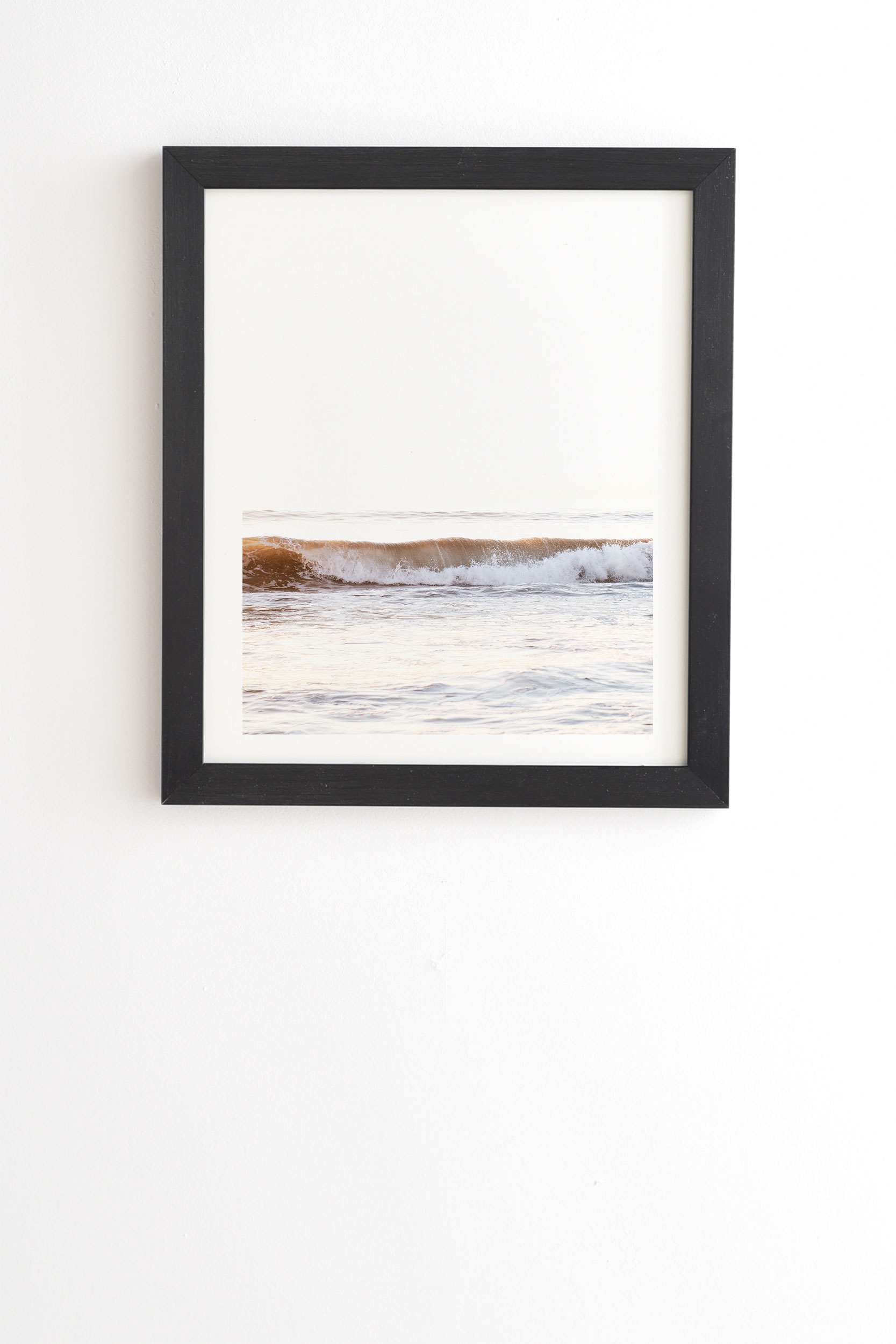Minimalist Wave by Bree Madden - Framed Wall Art Basic Black 20" x 20" - Image 1