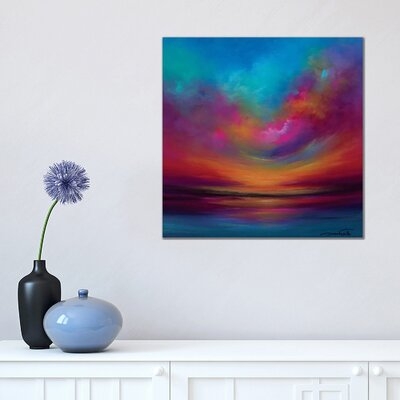 Purple Curved Sky by Jaanika Talts - Painting Print - Image 0