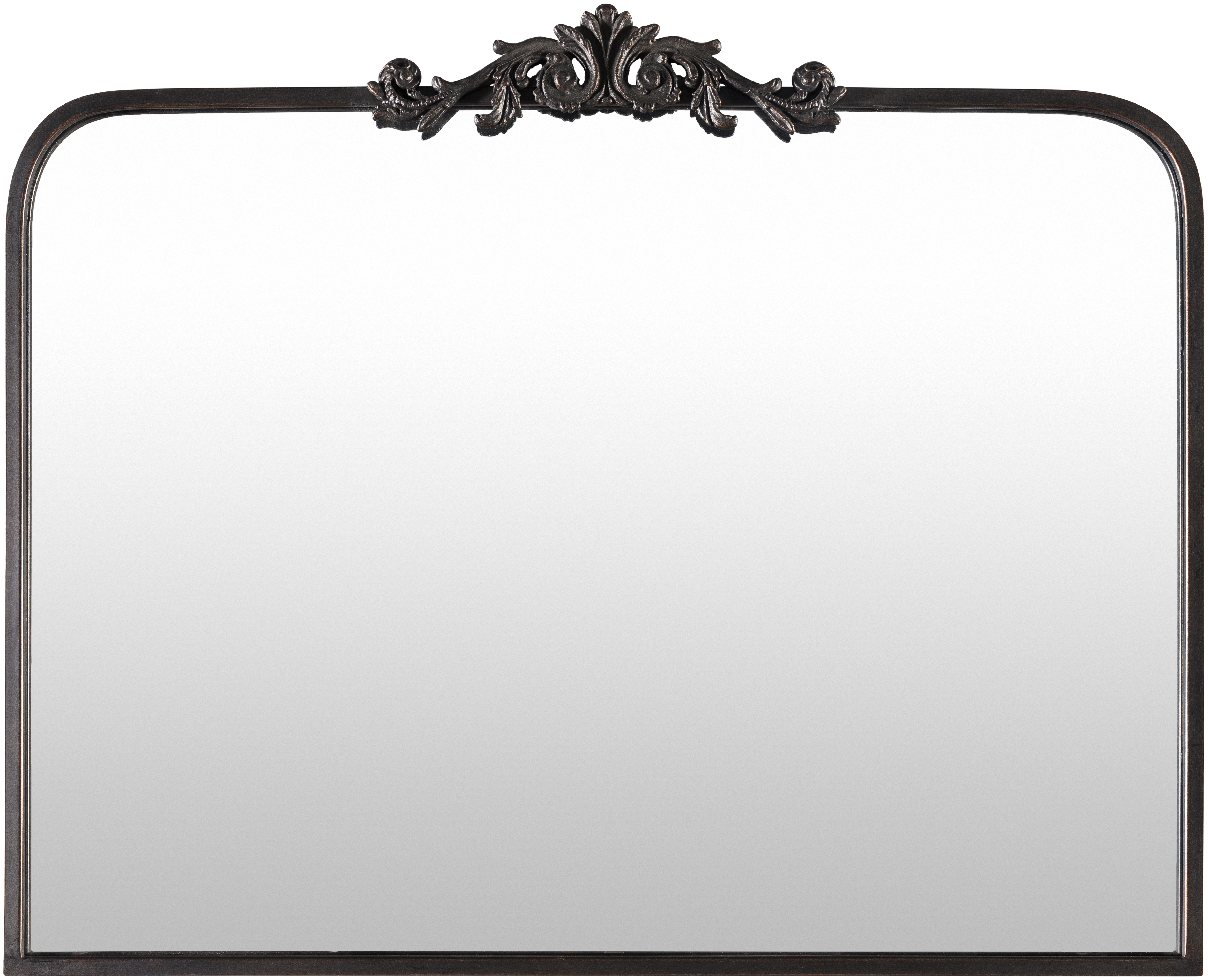 Aarlen Black 29"H x 36"W x 2"D Mantel Mirror - Image 0