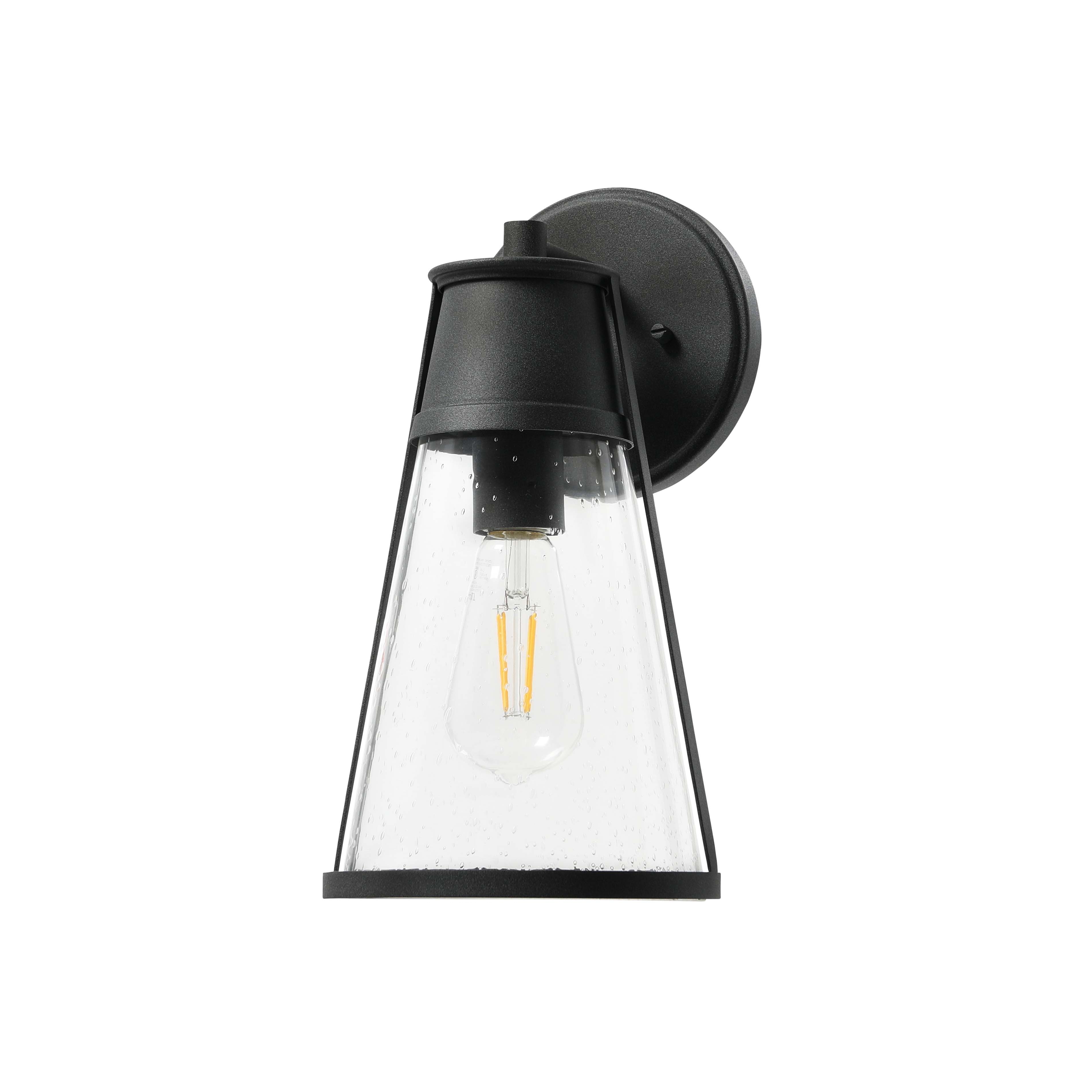 Robert Stevenson Lighting Jaxon - Metal and Seedy Glass Outdoor Wall Sconce, Aged Tuscan - Image 0