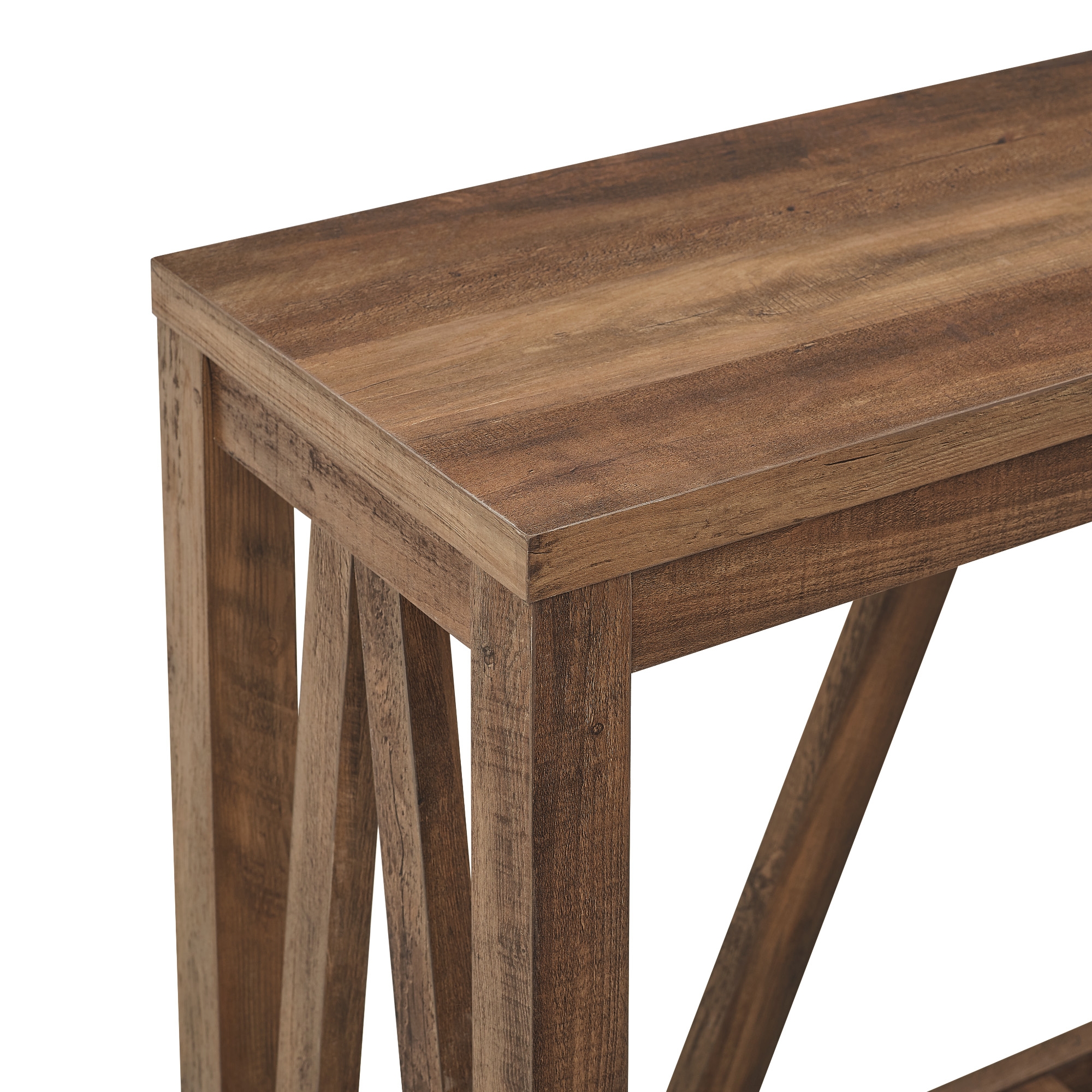 52" Rustic A Frame Entry Table - Rustic Oak - Image 6